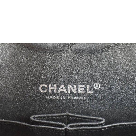 CHANEL Classic Medium Double Flap Patent Leather Shoulder Bag Black - Picture 12 of 14